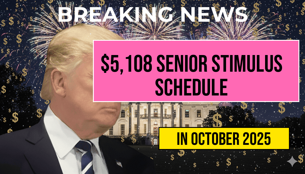 $5,108 Stimulus Payment for Seniors: Complete October 2025 Payment Schedule