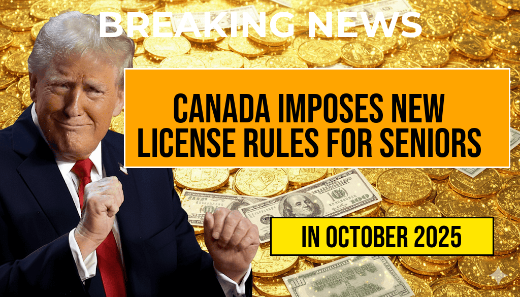 Canada Implements New Driving License Regulations for Seniors Over 70 Beginning October 2025