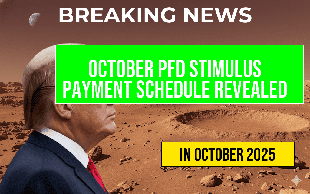 October Payment Schedule Revealed for $1000 PFD Stimulus for All