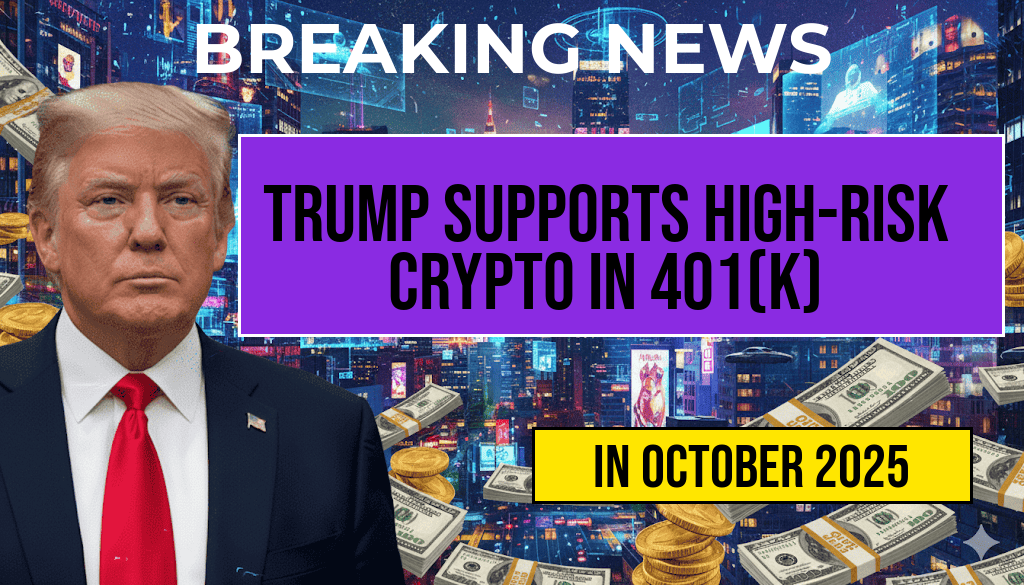 Trump Advocates for Allowing High-Risk Cryptocurrency Investments in 401(k) Retirement Plans